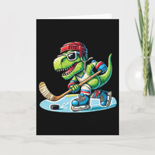 Hockeysaurus Dinosaur Eishockey Trex Kinder Jungen Karte