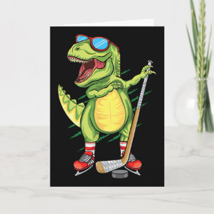 Hockeysaurus Dinosaur Eishockey Trex Kinder Jungen Karte