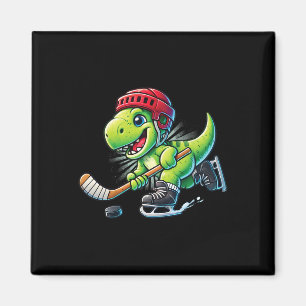 Hockeysaurus Dinosaur Eishockey Trex Kinder Jungen Magnet