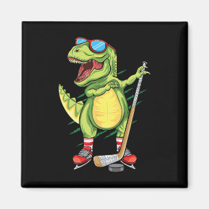 Hockeysaurus Dinosaur Eishockey Trex Kinder Jungen Magnet