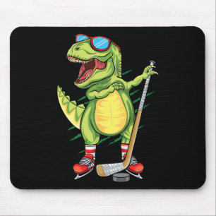 Hockeysaurus Dinosaur Eishockey Trex Kinder Jungen Mousepad