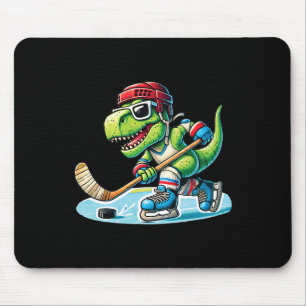 Hockeysaurus Dinosaur Eishockey Trex Kinder Jungen Mousepad