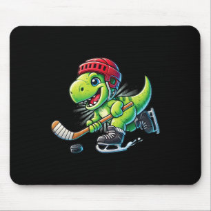 Hockeysaurus Dinosaur Eishockey Trex Kinder Jungen Mousepad