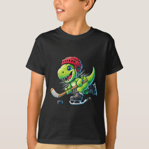 Hockeysaurus Dinosaur Eishockey Trex Kinder Jungen T-Shirt