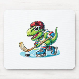 Hockeysaurus Dinosaurier Eishockey Trex Kinder Jun Mousepad