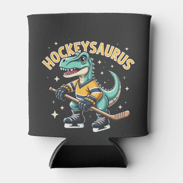 Hockeysaurus Eishockey Dinosaurier Liebhaber Dosenkühler (Vorderseite)