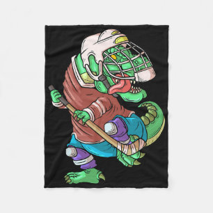 Hockeysaurus Kinder T-Rex Dinosaurier mit Eishocke Fleecedecke