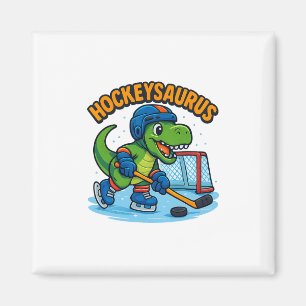 Hockeysaurus Lustiger Dinosaurier Eishockey Kinder Magnet