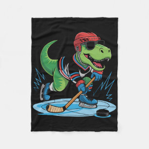Hockeysaurus T-Rex Hockey Dinosaurier Fleecedecke