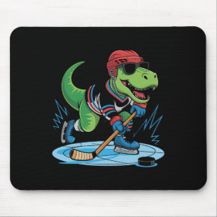 Hockeysaurus T-Rex Hockey-Dinosaurier Mousepad