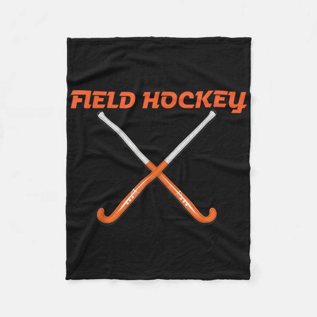 Hockeyschläger Fleecedecke (Vorderseite)