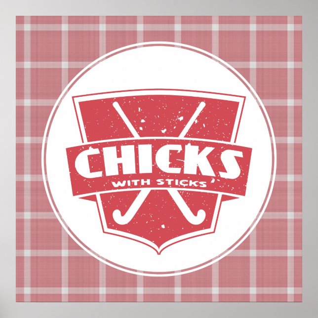 Hockeyschläger mit Sticks Poster (Vorne)