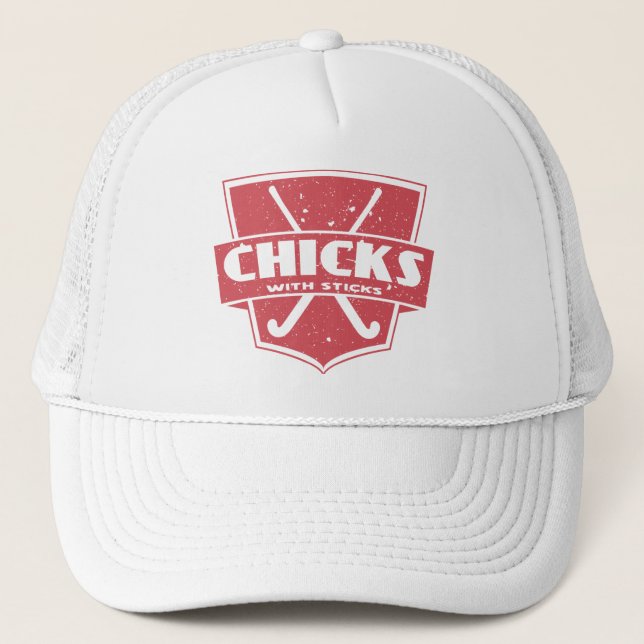 Hockeyschläger mit Sticks Truckerkappe (Vorderseite)