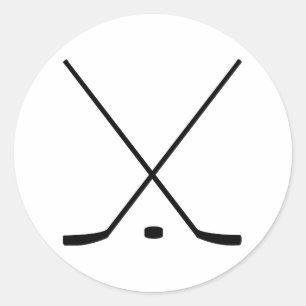 Hockeyschläger Runder Aufkleber