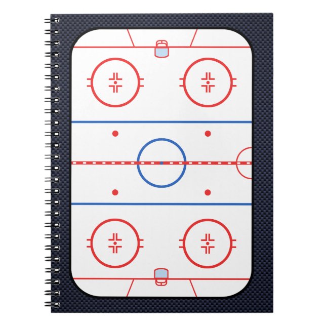 Hockeyspiel-Begleiter-Kohlenstoff-Faser-Art Notizblock (Vorderseite)