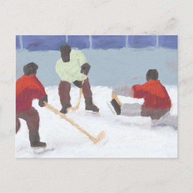 Hockeyspiel, Postkarte (Vorderseite)