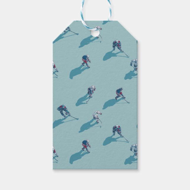 Hockeyspieler auf Eis Geschenkanhänger (Vorderseite)