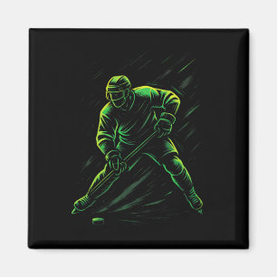Hockeyspieler - Eishockey Athlet Sport Magnet