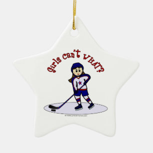 Hockeyspieler Keramik Ornament