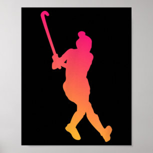 Hockeyspieler mit Hockeyschläger_3 Poster