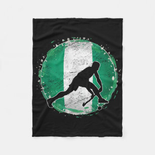 Hockeyspieler Nigeria Nigerianische Flagge Nigeria Fleecedecke
