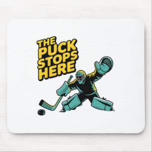 Hockeyspieler Puck Strafbank Hockey Torwart Mousepad