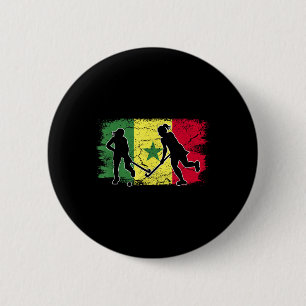 Hockeyspieler senegalesische Flagge Senegal _1 Button