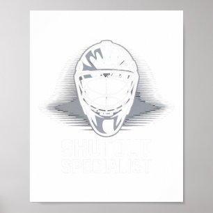 Hockeyspieler Shutout Strafbank Hockey Torwart Poster