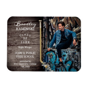 Hockeyspieler-Sport-Abschlussfoto-Ankündigung Magnet