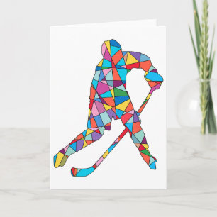Hockeyspieler Sport Kinder Männer Jungen Eishockey Karte