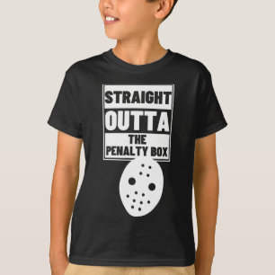 Hockeyspieler Straight Outta Strafbank Lustiges Ei T-Shirt
