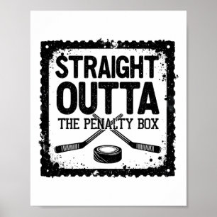 Hockeyspieler Straight Outta The Penalty Poster