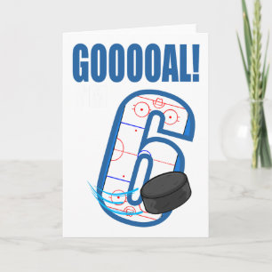 Hockeyspieler Tor Gooooal Ich bin 6 Eishockey Gebu Karte