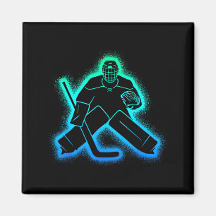 Hockeyspieler Torwart Kinder Männer Jungen Eishock Magnet