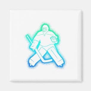 Hockeyspieler Torwart Männer Jungen Eishockey Torh Magnet
