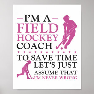Hockeytrainer Ich bin ein Hockeytrainer, um zu ret Poster