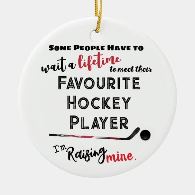 Hockeyverzierung von Sohn/Tochter Keramik Ornament (Vorne)