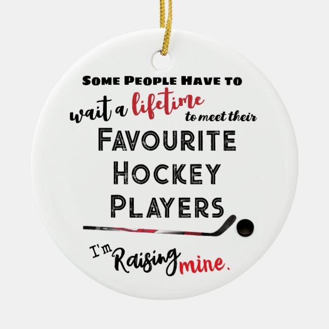 Hockeyverzierung von Sohn/Tochter Keramik Ornament (Vorne)