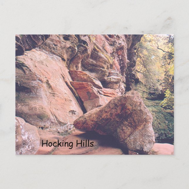"HOCKING HILLS IN OHIO" (FOTOG) POSTKARTE (Vorderseite)