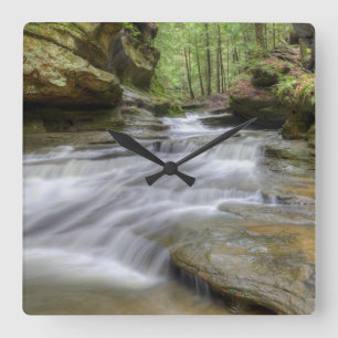 Hocking Hills Ohio Quadratische Wanduhr