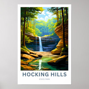 Hocking Hills Staat Park Travel Print Poster