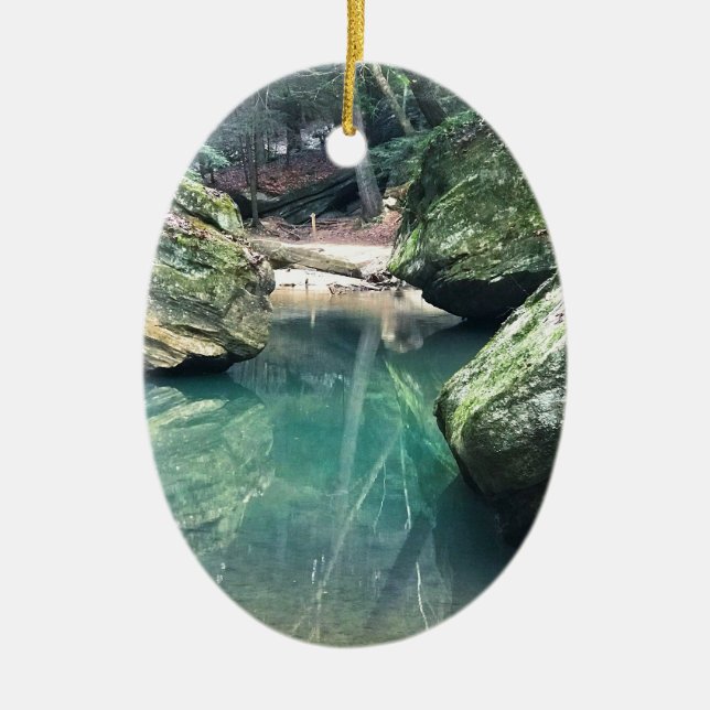 Hocking Hügel-Flusssteine Keramikornament (Vorne)