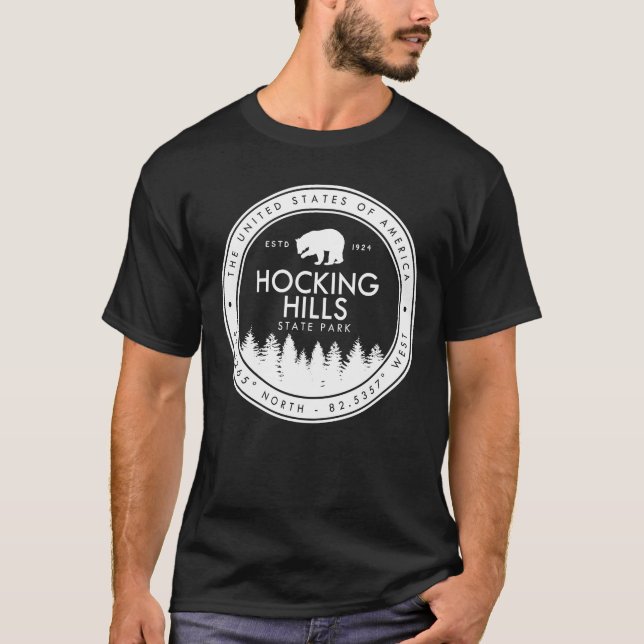 Hocking Hügel-Staats-Park-Ohio-Andenken OH- T-Shirt (Vorderseite)