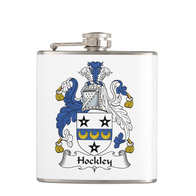 Hockley Familienwappen Flachmann (Vorderseite)