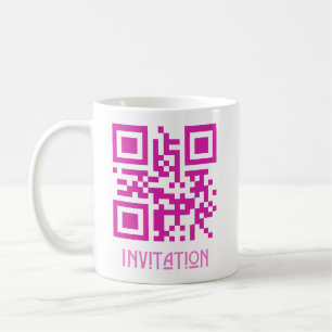 HOCO-Einladung, QR-kodierte Nachricht.b Kaffeetasse