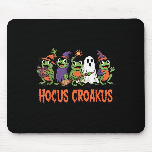 Hocus Croakus Frog Halloween Magic Spell Funny Wit Mousepad (Vorne)