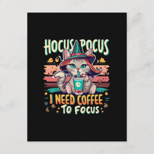 Hocus Focus - Ich brauche Kaffee, um mich zu konze Begleitkarte