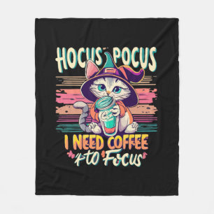 Hocus Focus - Ich brauche Kaffee zum Konzentrieren Fleecedecke