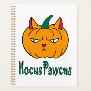 Hocus pawcus Halloween citrouille ginger cat magie