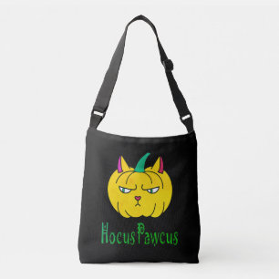 Hocus pawcus Halloween-Kürbis Ingwerkatze Magie Tragetaschen Mit Langen Trägern